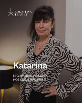Säg hej till Katarina som är legitimerad psykoterapeut hos Kognitiva Teamet